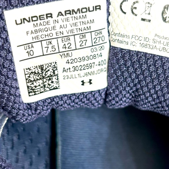 UNDER ARMOUR HOVR INFINATE 2 WOMEN'S‎ RUNNING SHOES BLUE/PINK SIZE 10 - Picture 11 of 11